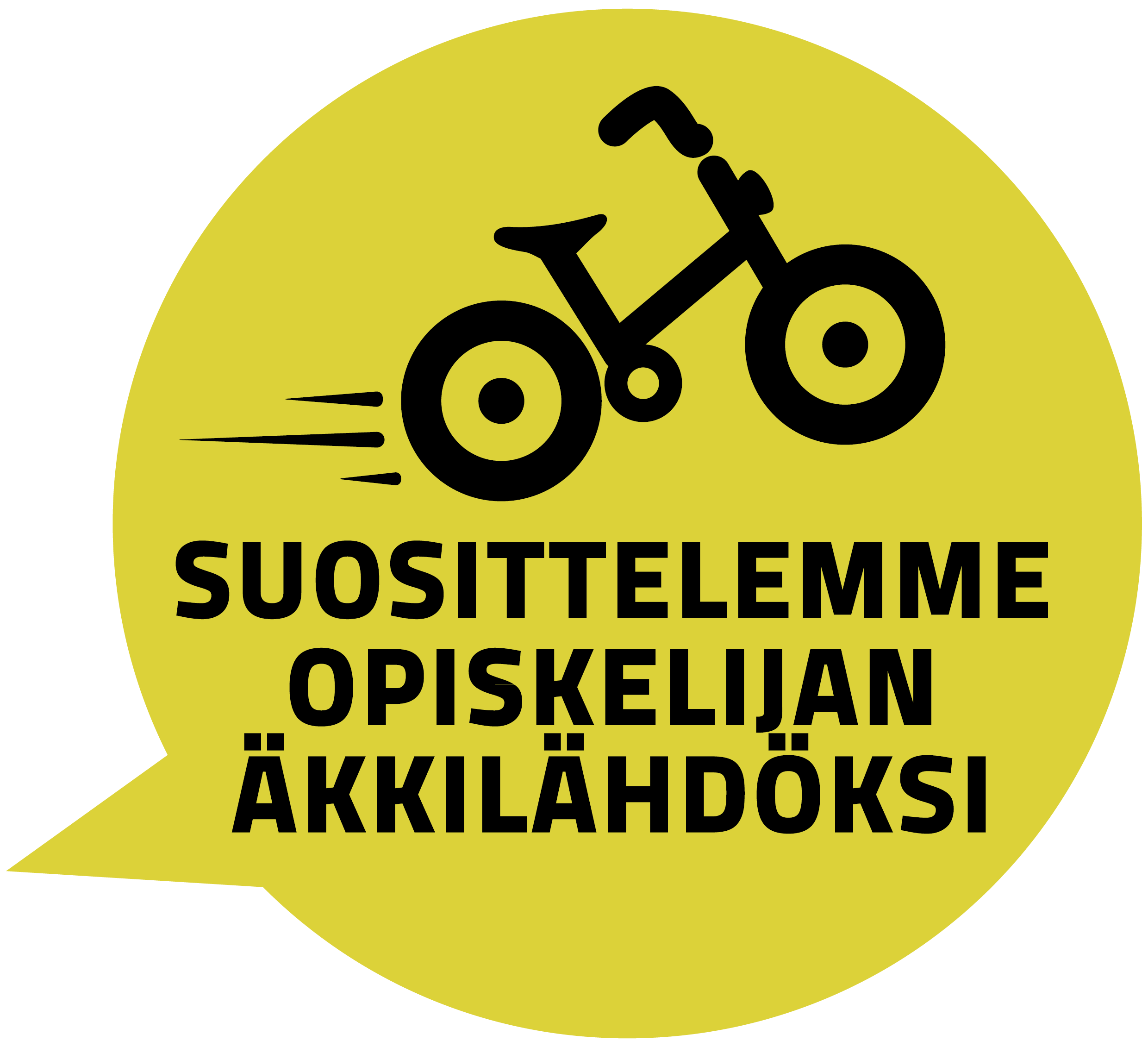 Suosittelemme opiskelijan äkkilähdöksi -symboli